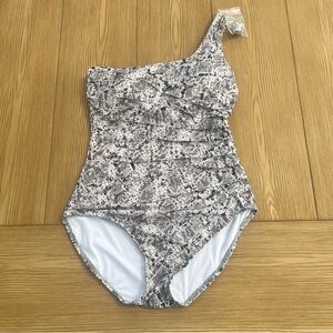 Calvin Klein Viper One Shoulder Starburst 1 Pc Swimsuit Sz 10 Never Worn No Tags